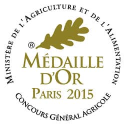 Médaille d’or au Concours Agricole de Paris en 2015