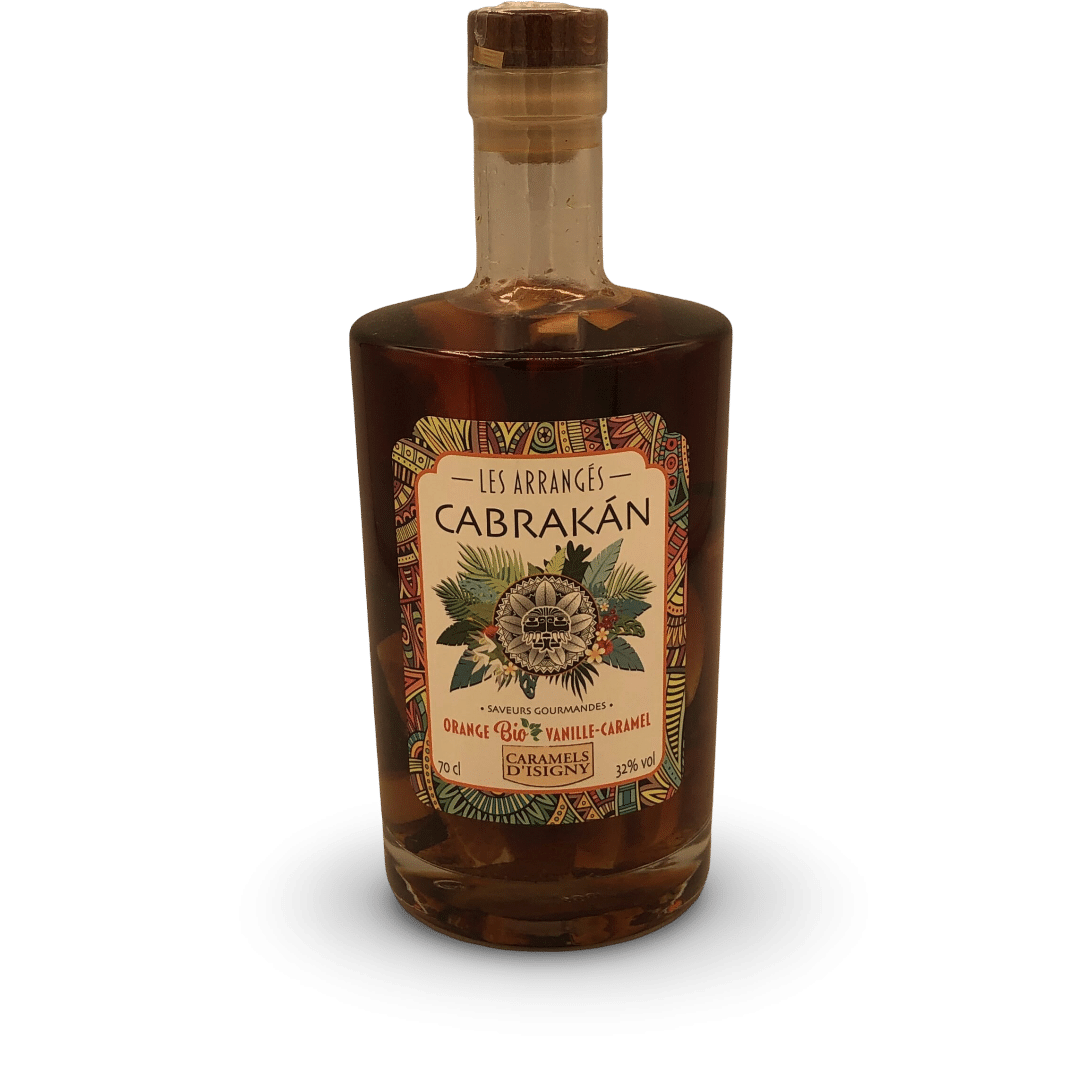 RHUM ARRANGE CABRAKAN ORANGE BIO/ VANILLE / CARAMEL D'ISIGNY RHUM ARRANGE CABRAKAN ORANGE BIO/ VANILLE / CARAMEL D'ISIGNY
