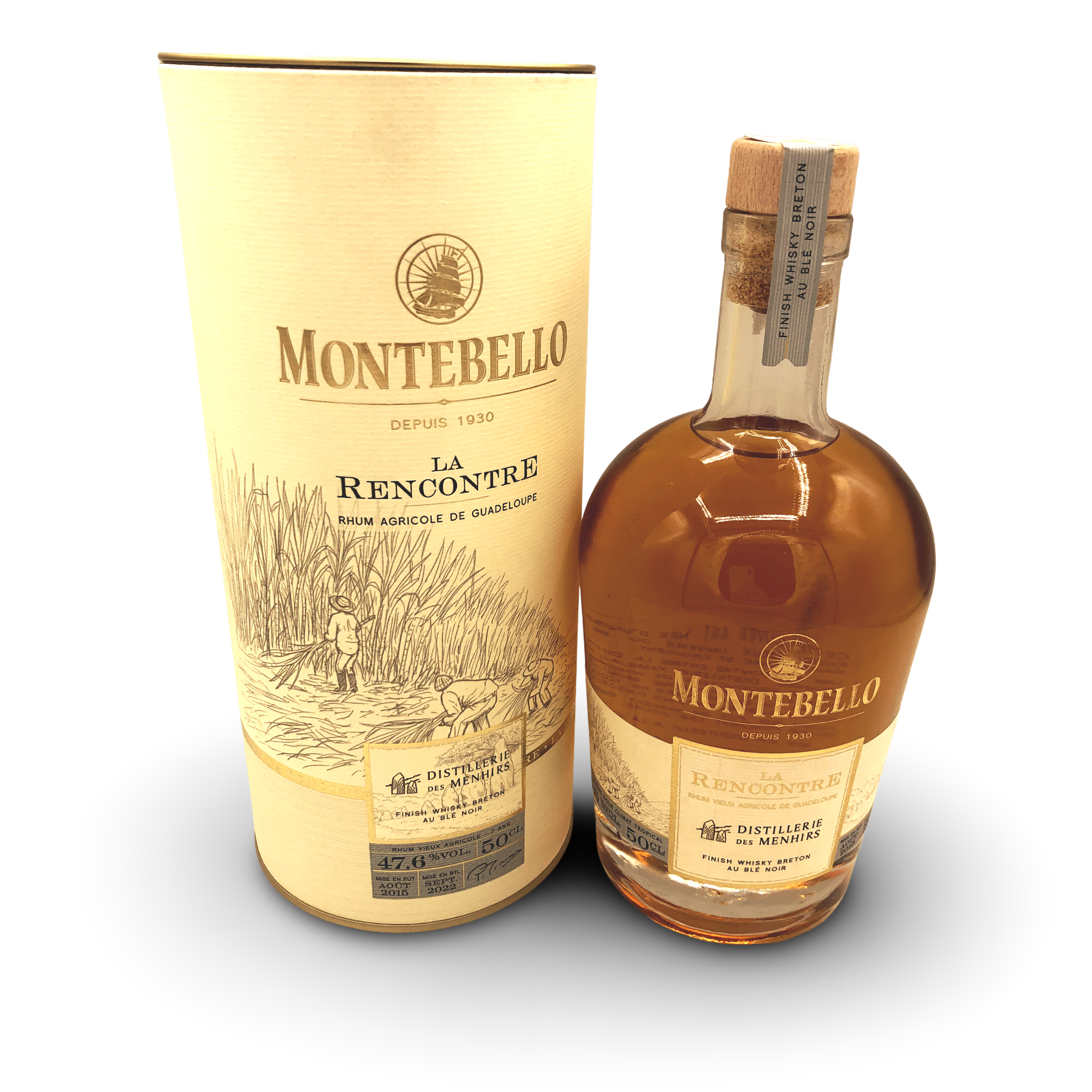 RHUM MONTEBELLO VIEUX 7 ANS FINISH EN FUT DE WHISKY BRETON