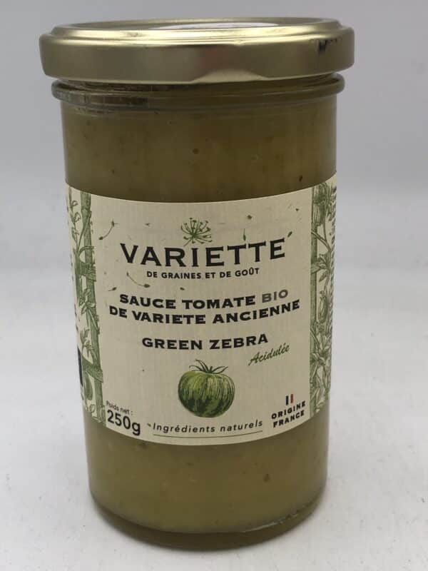 Sauce tomate de variété ancienne - Green Zebra verte BIO